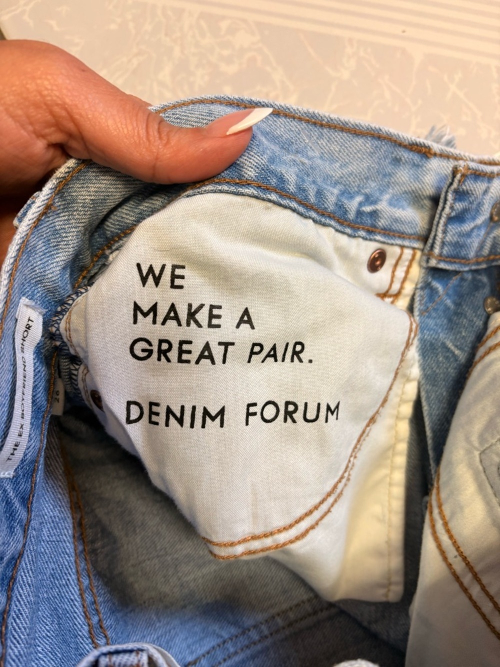 Aritzia Denim Forum Shorts - Picture 5 of 6